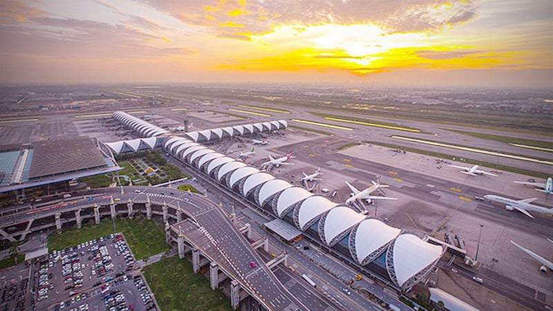 Suvarnabhumi Airport Sunset